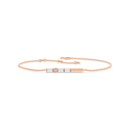 Letter Y Morse Code Diamond Initial Bracelet