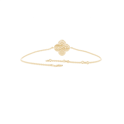 Diamantarmband mit Pavé-Fassung im Kleeblatt-Design
