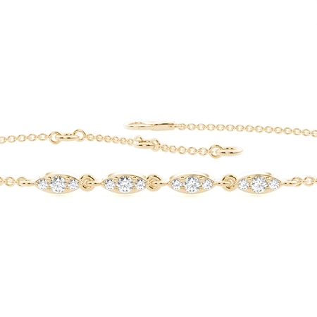 Zartes Everyday-Diamantarmband mit Cluster-Design