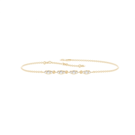 Zartes Everyday-Diamantarmband mit Cluster-Design