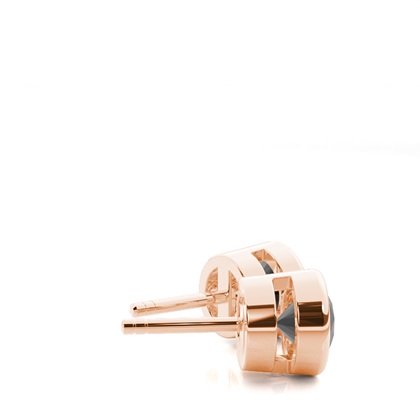 Rotgold Schwarze Diamant Ohrringe