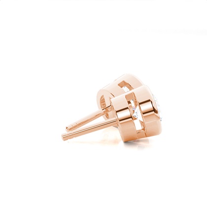Rose Gold Women's Diamond Earrings Diamond
