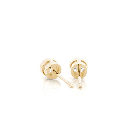 Yellow Gold Diamond Earrings
