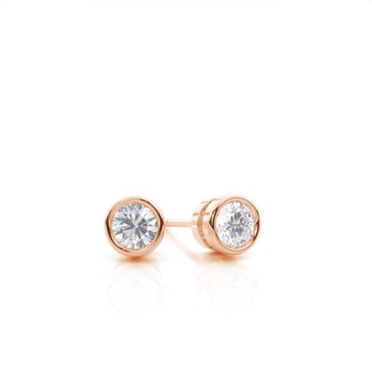 Rose Gold Moissanite Earrings