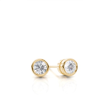 Yellow Gold Moissanite Earrings