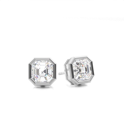 Asscher Cut Diamond Earring