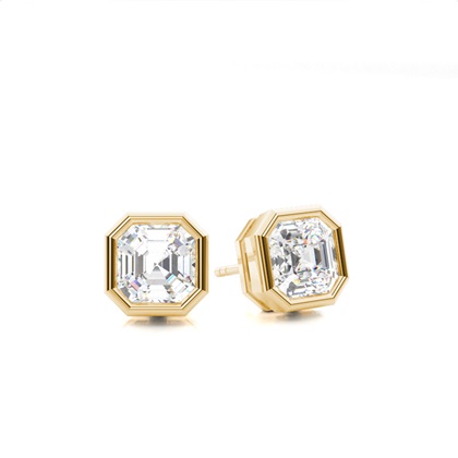 Yellow Gold Diamond Earrings