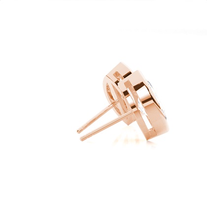 Diamant Ohrstecker in einer Zargenfassung