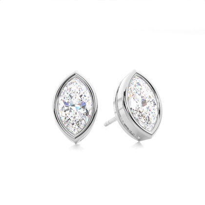 Marquise Cut Diamond Earrings 