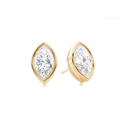 Yellow Gold Diamond Earrings