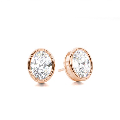 Rose Gold Diamond Earrings