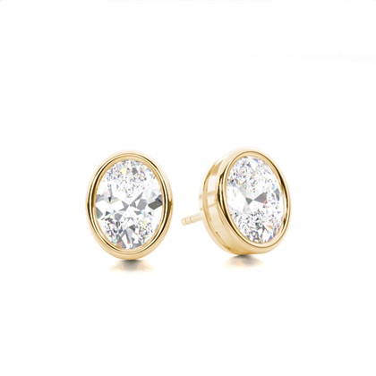 Oval Diamond Earrings