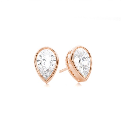 Rose Gold Diamond Earrings