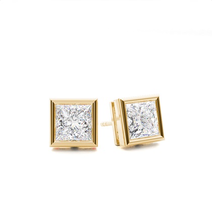 Princess Cut Diamond Earrings 