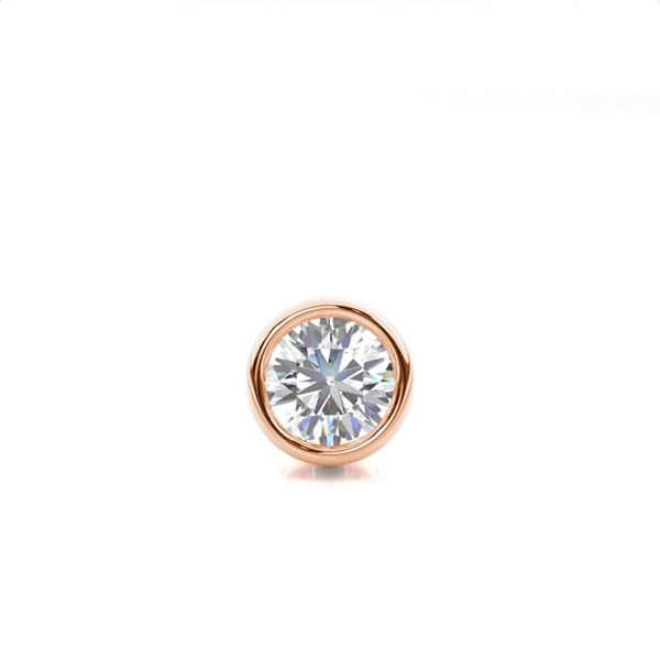 Full Bezel Setting Diamond Men's Single Earring