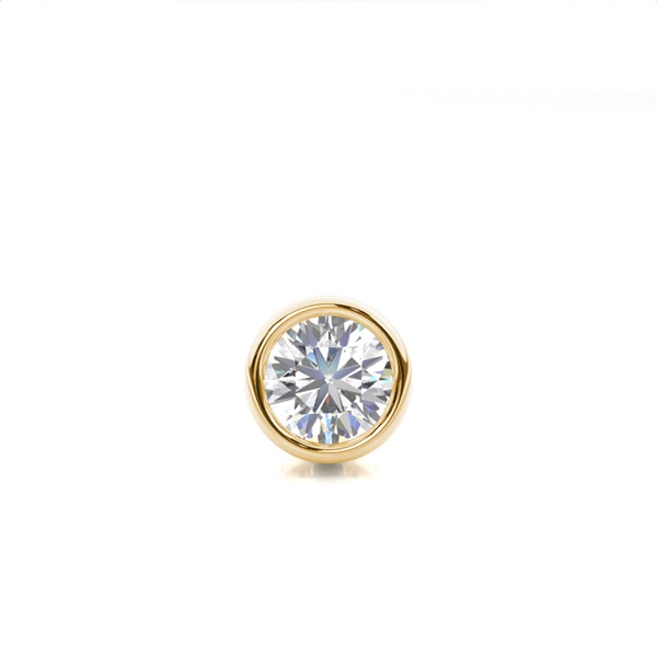Full Bezel Setting Diamond Men's Single Earring