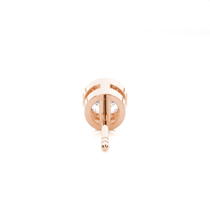 Einzelner Herren-Ohrring mit vollständiger Lünette in Diamantfassung