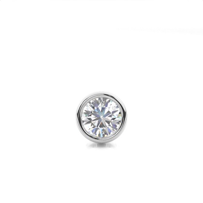 Full Bezel Setting Diamond Men's Single Earring