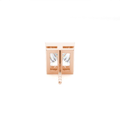 Boucle d'oreille unique pour homme sertie de lunette complète en diamant