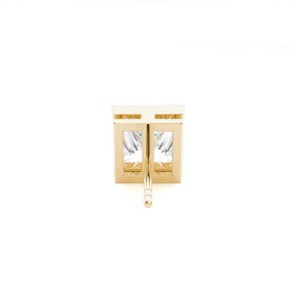 Boucle d'oreille unique pour homme sertie de lunette complète en diamant