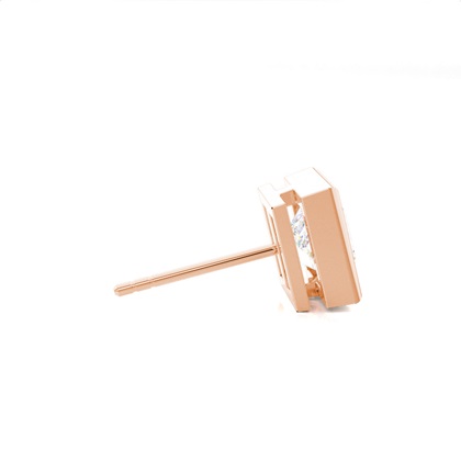 Einzelner Herren-Ohrring mit vollständiger Lünette in Diamantfassung