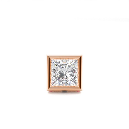 Full Bezel Setting Diamond Men's Single Earring