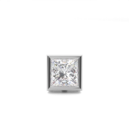 Full Bezel Setting Diamond Men's Single Earring