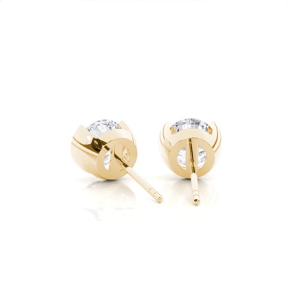 Yellow Gold Diamond Earrings