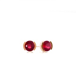 Ruby Stud Round Earring