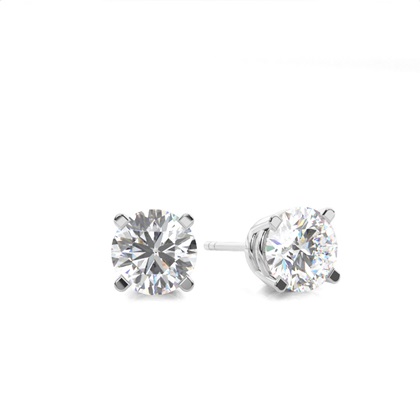 White Gold Stud Diamond Earrings