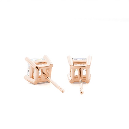 Princess Cut Diamond Earrings 