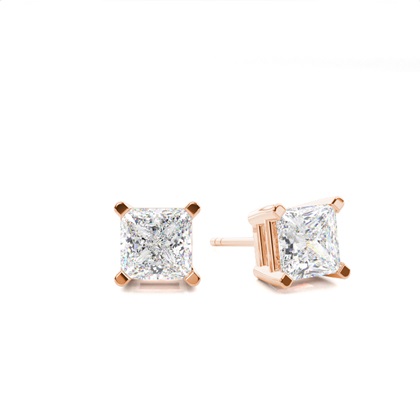 Princess Cut Diamond Earrings 