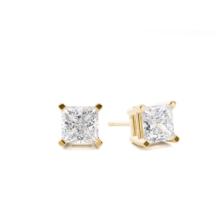 Princess Cut Diamond Earrings 