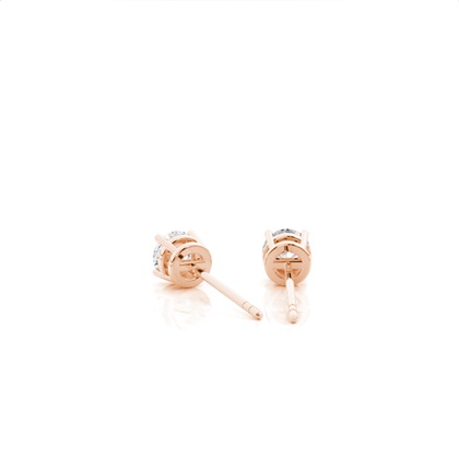 Runde Moissanite-Ohrstecker aus Weißgold