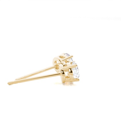 Yellow Gold Stud Diamond Earrings