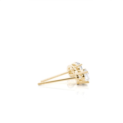 Yellow Gold Moissanite Earrings