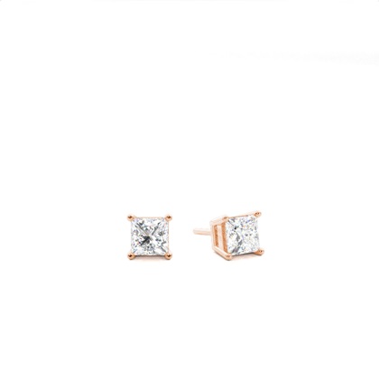 Princess Cut Diamond Earrings 