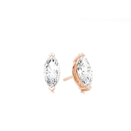 Rose Gold Diamond Earrings