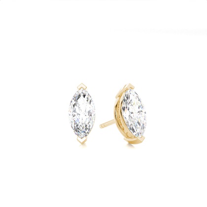 Yellow Gold Diamond Earrings