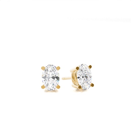 Oval Diamond Earrings