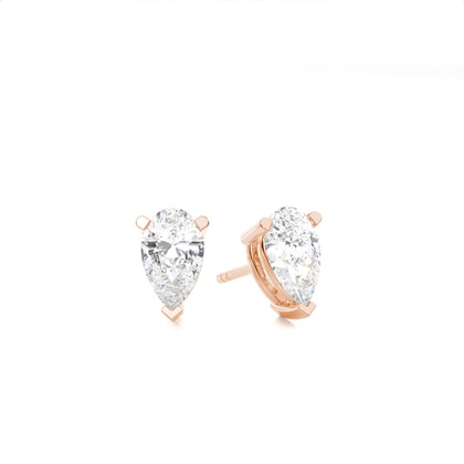 Rose Gold Diamond Earrings