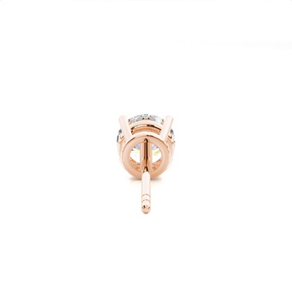 Runder Diamant-Herren-Einzelohrring in 4 Krappenfassung