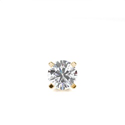4 Prong Setting Round Diamond Men's Single Earring