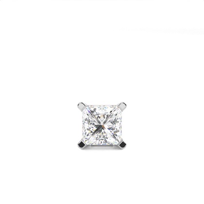 4 Prong Setting Round Diamond Men's Single Earring