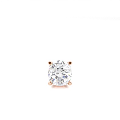 4 Prong Setting Round Diamond Men's Single Earring
