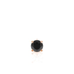 4 Prong Setting Black Diamond Men's Single Earring