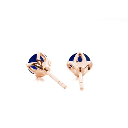 Blauer Saphir Runde Ohrstecker