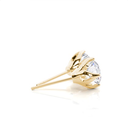 Yellow Gold Moissanite Earrings