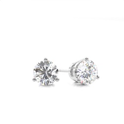 Diamant Ohrstecker in einer Krappenfassung