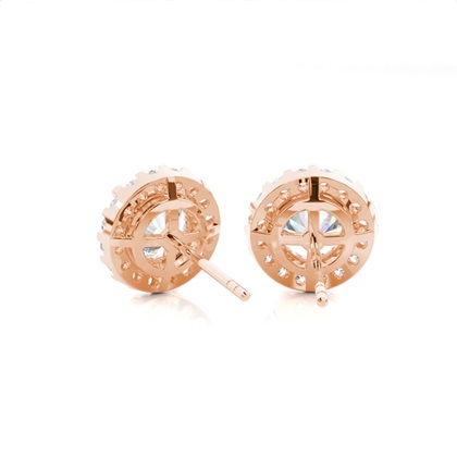 Rotgold Ohrringe Mit Diamanten